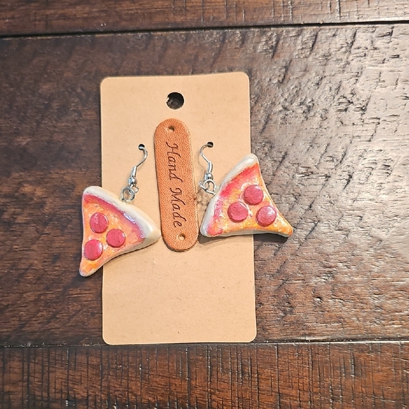 Jewelry - Hand Made Pizza Earrings